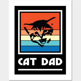 Cat Dad Vintage Retro Posters and Art